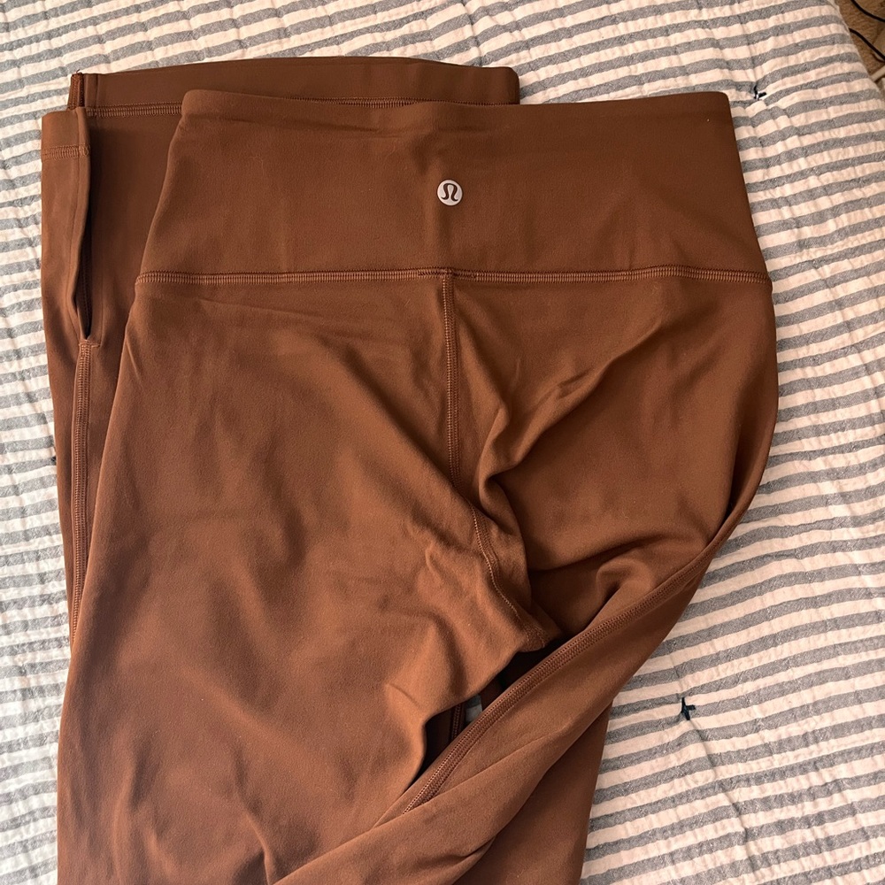 Lululemon Brown High-Waisted Leggings Wide Leg Flare